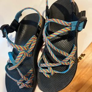 Women’s Rainbow Strap Chacos - excellent condition.
